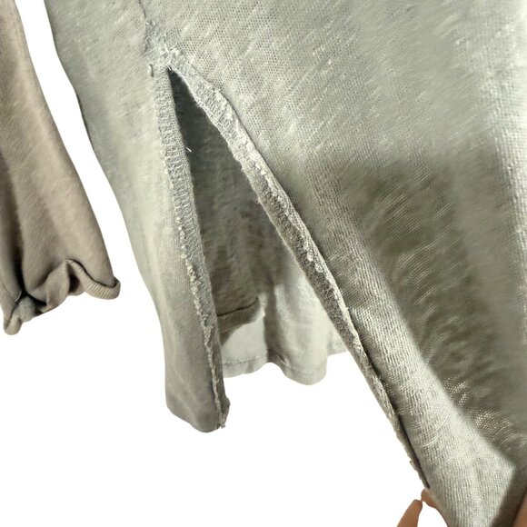 Free People We the Free Grand Slam Henley Size M NWOT Gray and Heather Gray Blue - Picture 6 of 9